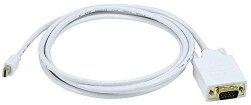 Monoprice 6 ft 32AWG Mini DisplayPort to VGA Cable - White