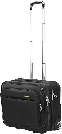 Cocoono Drive 17” Laptop Business Trolley - 3 Fächer, Frontfach, 180° Wäschefach, Gepolsterter Schultergurt, Leise Rollen, 38L, Schwarz