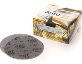 Mirka Autonet 150mm 6 Sanding Mesh Disc P240 Grit 50 Discs Paintwork Dust Extraction For Paint stripping/Removal/Paint Sanding/Lacquers/Plaster/Putty/Plastics/Body filler/Primer/Glass fibre