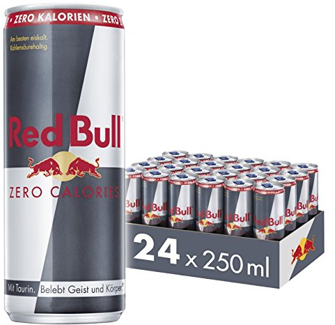 Red Bull Energy Drink Zero Calories, 24 x 250ml