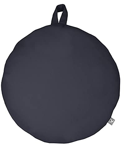 rucomfy Indoor/Outdoor Kids Smarty Cushion Beanbag - Water Resistant - Navy | Garden Play Childrens Floor Bean Bag - Carry Handle Strong Stitching - Pre-Filled Water Resistant Fabric - 70x70cm
