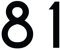 1peak Zahl 81 in schwarz, 30 cm großer Sticker aus Selbstklebender Klebefolie zum aufkleben, wetterfeste Klebezahl