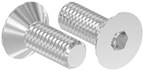 V4A Senkkopfschraube mit Innensechskant, M6 x 16mm, ISO 10642, 10er Pack