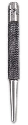 Starrett 117D Centre Punch With Round Shank, 4 Length, 5/32 Tapered Point Diameter