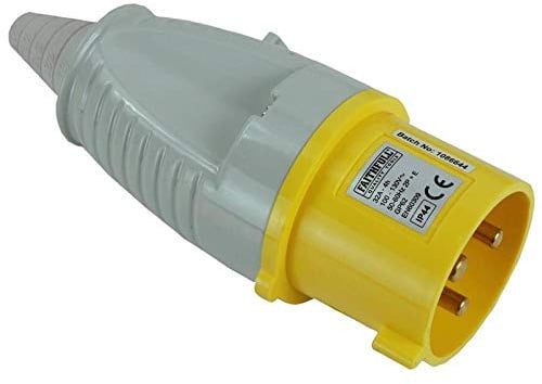 Faithfull FPPPLUG32AMP Replacement 32A Yellow Plug 110V For use with trailing leads