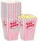 Unique Party 59022 - Cajas para Palomitas a rayas, pack de 10 unidades