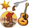 W WIDMANN MILANO Party Fashion 5062D - Western Dekorationsset, 4 teilig, Cowboy, Ranger, Sheriff, Mottoparty, Karneval, Fasching