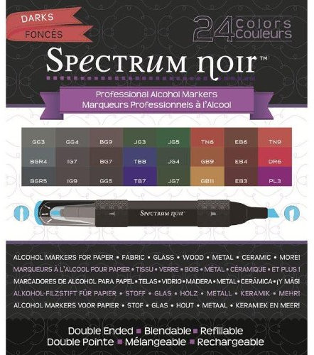 Crafter's Companion Spectrum Noir DARKS Alcohol Markers 24 pc Set