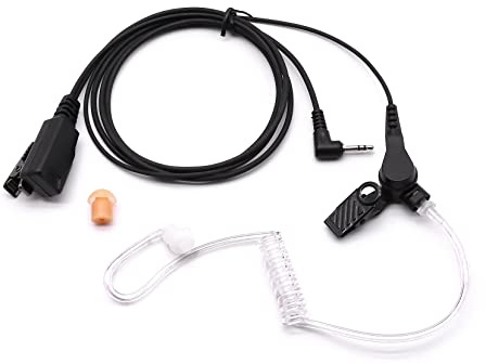 Kopfhörer Ohrhörer für Motorola Funkgerät XT180 T5 T6 T7 T8 T60 T72 T80 T82 | XT185 XTR446 TLKR T3 T50 T61 T62 T80 Extreme T81 T92 H2O T5022 T5422 T5530 Radio Walkie Talkie 1-pin Earpiece Headset PTT