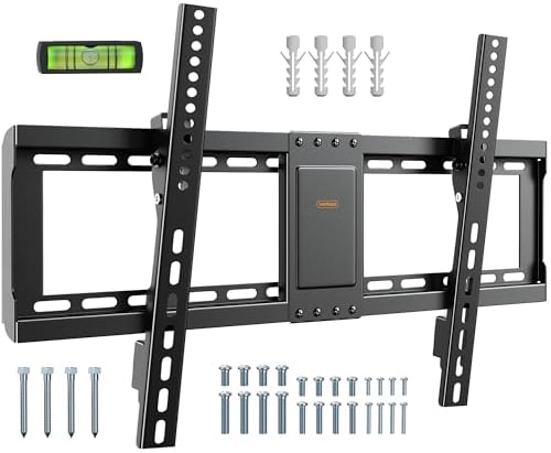 VonHaus Soporte de TV Pared para Pantallas 37-82 - Nivel de Burbuja, Soporte de Televisión Pared Plano Inclinable, Vesa Máx 600x400mm, Capacidad 75Kg