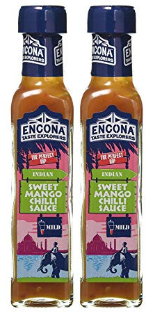 Encona - Indian Sweet Mango Chilli Sauce (Mild) - 142ml (Pack of 2)