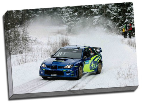 Subaru WRC Rally Canvas Art Print Poster 30X 20 Inches by Panther Print