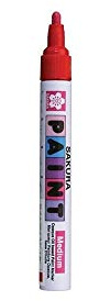SAKURA Paint Marker - Medium Purpur - lichtecht - schnell trocknend - vielseitig einsetzbar - 2 mm Strichbreite - langlebiger Aluminiumzylinder
