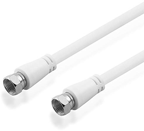 BestPlug 5 Meter Sat LNB Kabel 75Ohm, F-Stecker auf F-Stecker, geeignet für 3D SD HD FullHD UHD 4K, Weiss