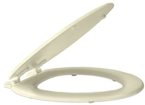 Achim Home Furnishings TOWDELBN04 48,3 cm fantasia allungato sedile WC, legno osso