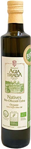 Agia Triada BIO Kaltgepresstes Extra natives Olivenöl aus Kreta - 500 ml | Aus kontrolliert biologischem Anbau - DE-ÖKO-006 - Goldgrüne Farbe & langer Nachgeschmack - Koroneiki-Oliven