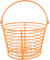 CrazyGadget® Country Farm Stye Strong Colour Metal Wire Egg Holder Stand Basket with Handle - Holds More Than 24 Eggs (Orange)