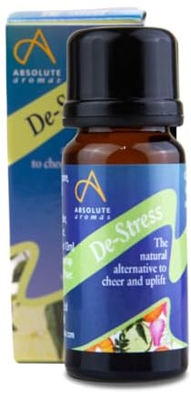 Absolute Aromas | De-Stress Essential Oil Blend - 100% Pure Lavender, Jasmine, Frankincense and Ylang Ylang Essential Oils for Diffusers & Aromatherapy, 10ml