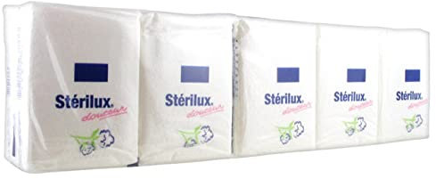Sterilux Mouchoirs Blanc Format Pocket Pack de 100