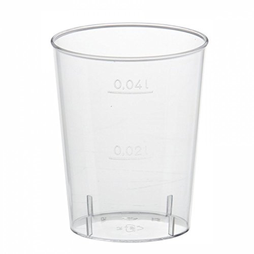 Unbekannt 250 Gläser für Schnaps, PS 2 cl bis 4 cl Ø Ø 4,2 cm · 5,2 cm transparent Plastik Schnapsstamperl, Stamperl Schnapsglas