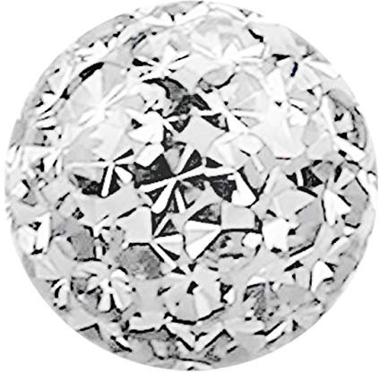 Modern Nature Piercing-Schmuck 1 X Epoxy Piercingschmuck Multi Strass Kugel 1,6 x 6 mm + Überzug in klar
