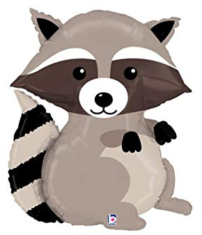 Waschbär 91 cm Folienballon XXL Heliumballon Tierballon Riesenballon Walker