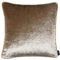McAlister Textiles Glänzender Samt | Kissenbezug für Sofakissen in Beige | 43 x 43 cm | in 11 Farben und 5 Größen | gedrückter Samt edel paspeliert | Kissenhülle für Samtkissen