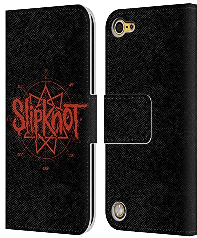 Head Case Designs Offizielle Zugelassen Slipknot Logo Kunst Leder Brieftaschen Handyhülle Hülle Huelle kompatibel mit Apple iPod Touch 5G 5th Gen
