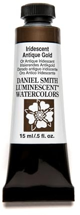 Daniel Smith Extra Fine Watercolor Paint, 15ml Tube, Iridescent Antique Gold, 284640010