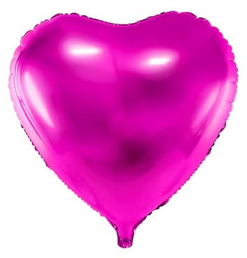 Unique Party - 52957 - Ballon à l'Hélium - Forme de Cœur - 45 cm - Rose Vif
