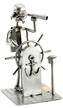 Steelman24 I Schraubenmännchen Seemann/Kapitän I Made in Germany I Handarbeit I Geschenkidee I Stahlfigur I Metallfigur I Metallmännchen
