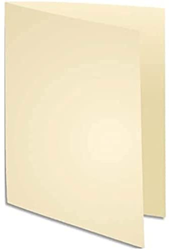 Exacompta 330025E 100er Pack Aktendeckel SUPER in Pastellfarben aus extra starkem Karton für DIN A4 ideal für Archivierung 1 Pack elfenbein