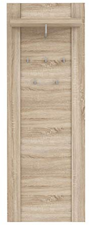 FORTE Calpe Kleiderpaneel mit 1 Ablage, Holzwerkstoff, Sonoma Eiche , 69.2 x 31.8 x 194.2 cm