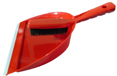 Bümag 5/1515 Kehrgarnitur Chargo mit Gummihandfeger Euro, Plastik, rot, 20 x 20 cm
