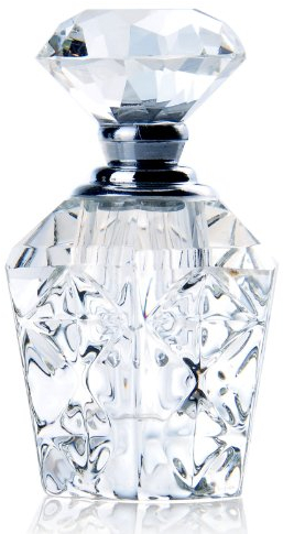 H&D HYALINE & DORA 4ML Crystal Perfume Bottle,Clear Vintage Glass Empty Bottle Mini Refillable Collection