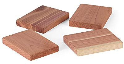Compactor – Lot de 4 plaques antimites en cèdre Naturel – Antimite pour Textile – sans Produits Chimiques – Répulsif Mites et Insectes