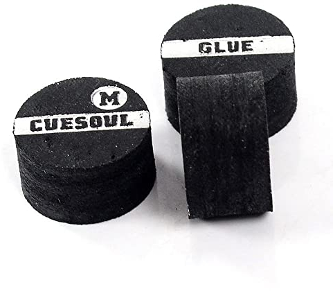 CUESOUL 3 Stück 10 mm 6-Layer Pigskin Snooker Queue Spitzen (Medium)