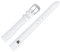 MARBURGER Uhrenarmband 12mm Leder Weiss Silber Alligator Prägung Mit Naht - Montage Set 5281220000120