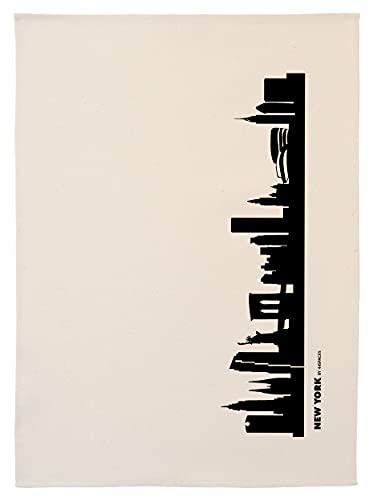 44spaces New York City Küchentücher schwarz, 50x70 cm Baumwolle (Bio), NYC Geschirrtücher Trockentücher Geschenkidee Geburtstag Hochzeitsgeschenk