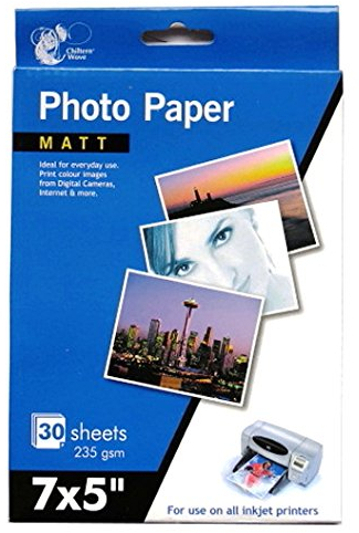 Fotopapier - 7 x 5 - Matte - 30 Blatt 235gsm Weiß