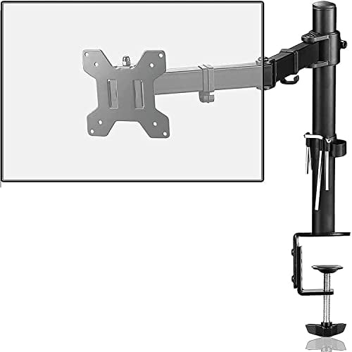 Suptek Soporte Monitor, Brazo Monitor para Pantallas LCD LED de 13-27 Pulgadas, 2 Opciones de Montaje, Altura Ajustable, VESA 75/100 mm hasta10 kg, Soporte Monitor Escritorio - MD6421