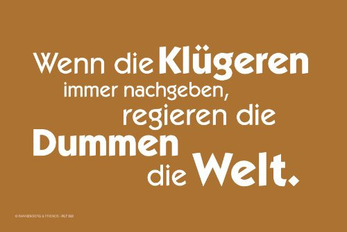 Rannenberg und Friends Laptoptuch 'Wenn die Klügeren immer nachgeben...' - Schutzhülle, Mikrofaser, 30 x 20 cm