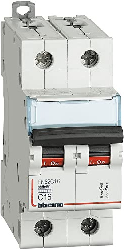 BTicino FN82C16 Interruttore Magnetotermico C16 2P 2M 6kA