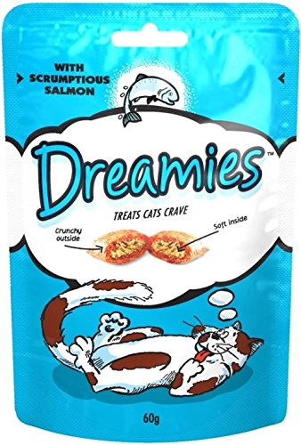 Dreamies Cat Treats with Scrumptious Salmon (60g) - Pack of 6