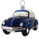 Hamburger WEIHNACHTSKONTOR® - Christbaumschmuck aus Glas -VW Käfer Cabrio blau weiß