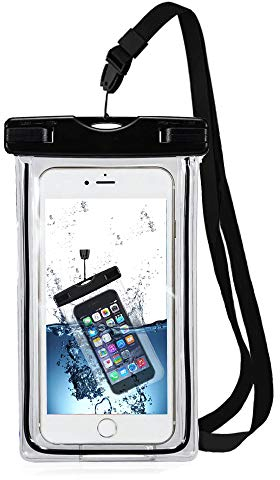 MMOBIEL Housse étanche (Noir) Compatible avec Tous Smartphones (iPhone Samsung Motorola HTC LG) jusqu'à 6 Pouces