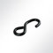 LYSEL® S-Haken einseitig geschlossen mit schwar, (B) 25mm in schwarz (10 Stück) 500kg