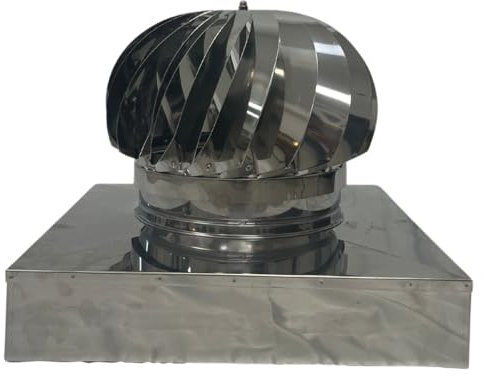 Einside - Sombrero de Chimenea Extractor de Humo Pivotantes, Acero Inoxidable, 52 x 52 cm