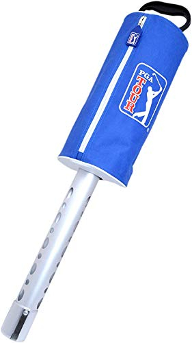 PGA TOUR Golf Ball Collector & Holder | Durable Aluminium Tube Shag Bag | Holds 75 Balls, Easy Pick Up Without Bending | Lightweight, Compact Golf Ball Tube Collector