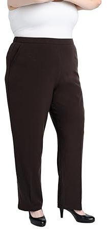 Briggs New York Women's All Around Comfort Pant,Brown,24W
